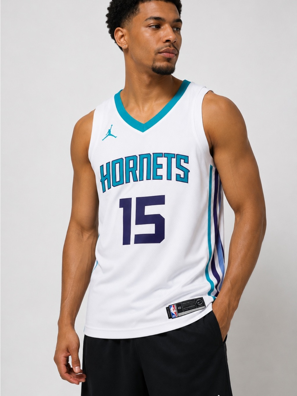 Jordan Kemba Walker #15 Charlotte Hornets Swingman Jersey White Men’s S 40 NWOT